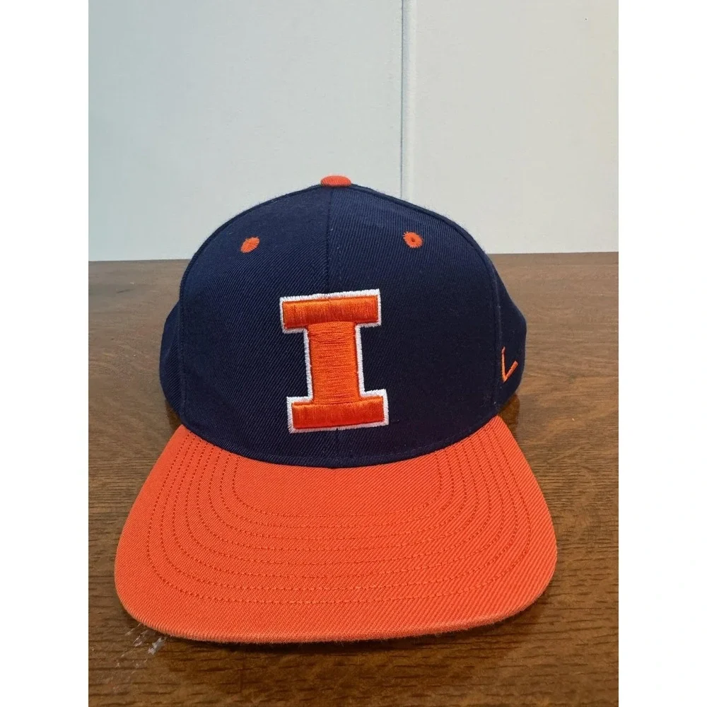 Vintage Illinois Fighting Illini Hat Snap‎ Back Mens NCAA Football Zephyr Y2K